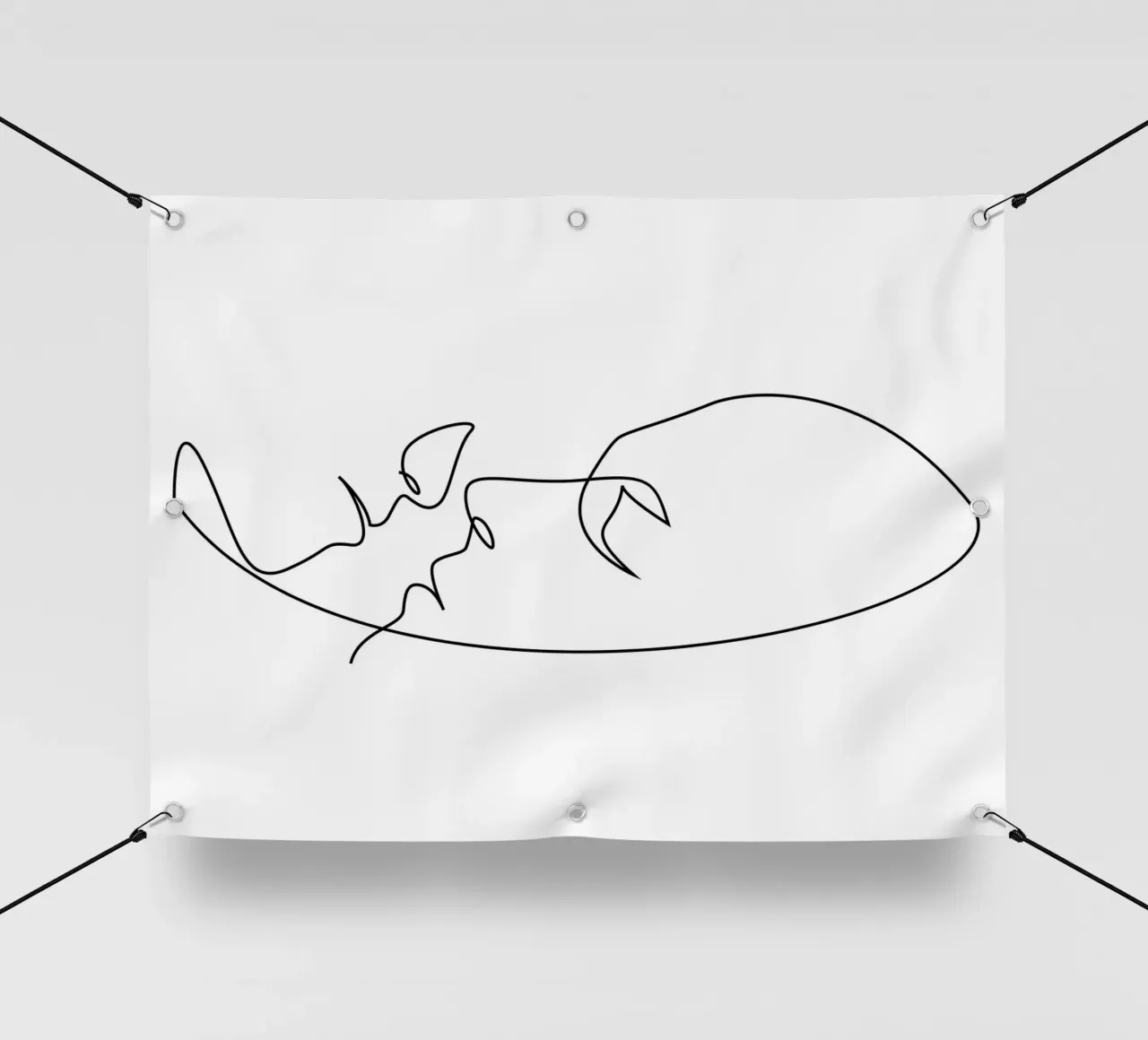 Teso - un bacio di una riga telo in pvc da Addillum