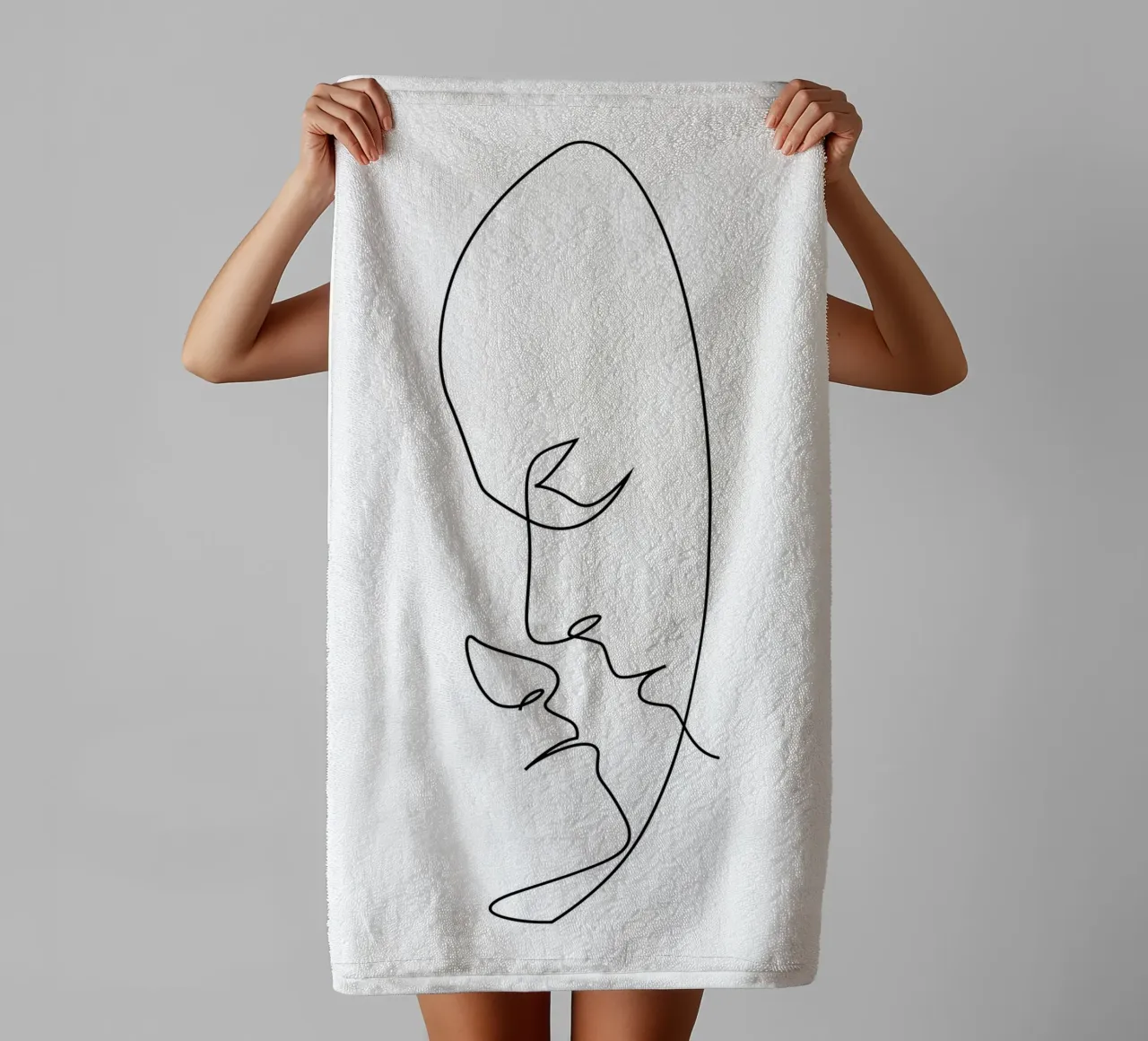 Teso - un bacio di una riga asciugamano da bagno da Addillum