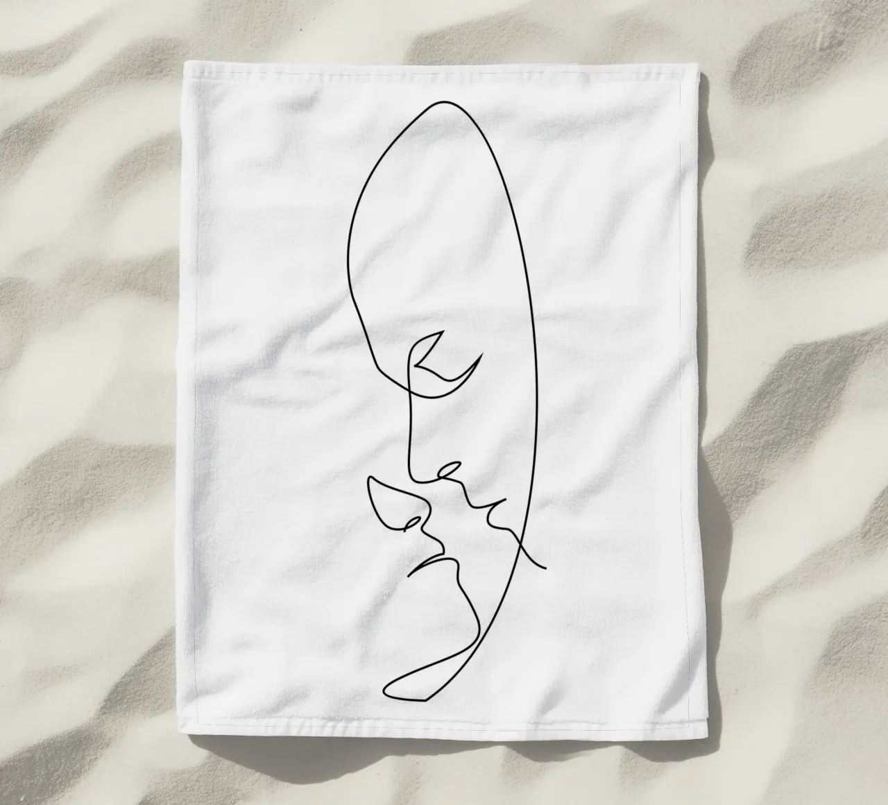 Teso - un bacio di una riga telo mare da Addillum