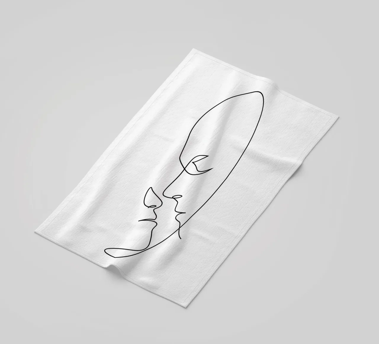 Teso - un bacio di una riga telo mare da Addillum