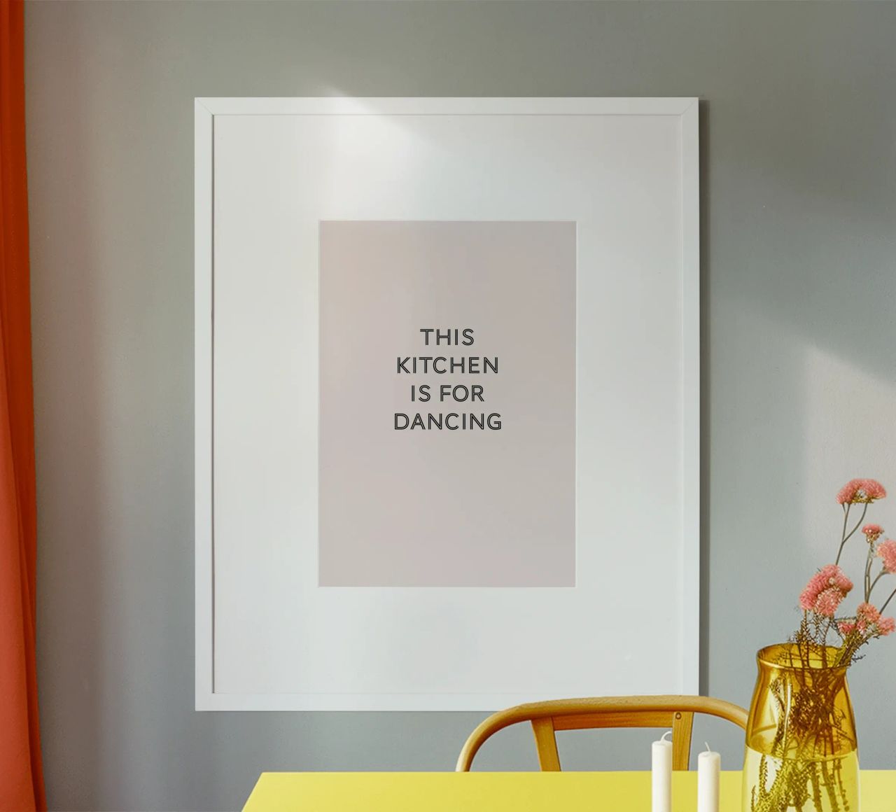 Dancing in the kitchen. Poster von Poster Print Studio