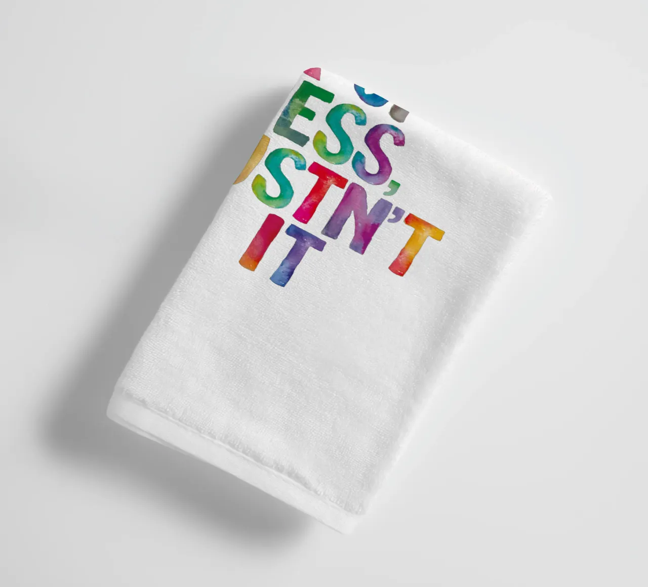 You Are Only Given a Little Spark of Madness Rainbow Type towel by THE MOTIVATED TYPE