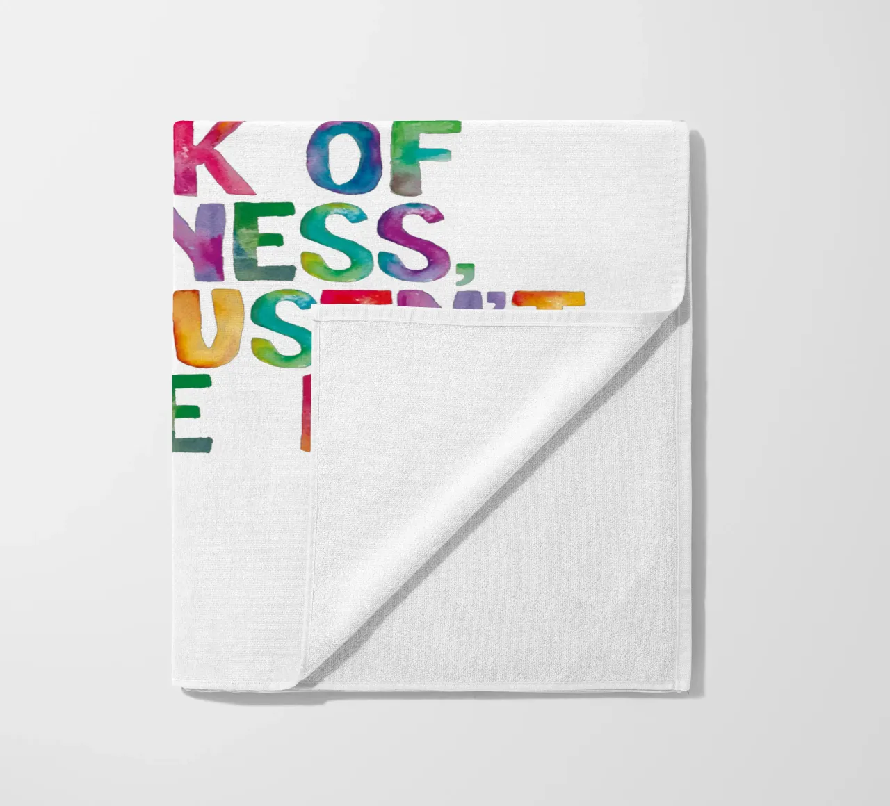 You Are Only Given a Little Spark of Madness Rainbow Type beach towel by THE MOTIVATED TYPE