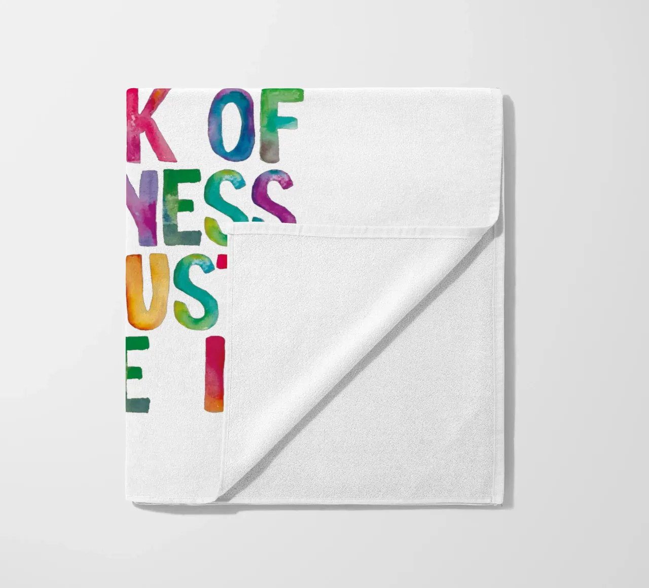 You Are Only Given a Little Spark of Madness Rainbow Type beach towel by THE MOTIVATED TYPE
