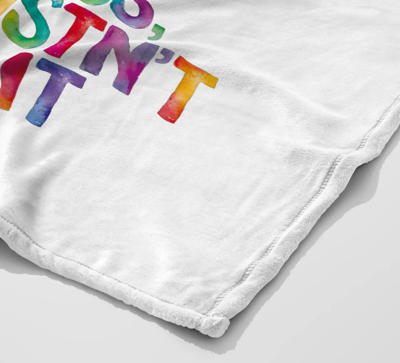 You Are Only Given a Little Spark of Madness Rainbow Type fleece blanket by THE MOTIVATED TYPE