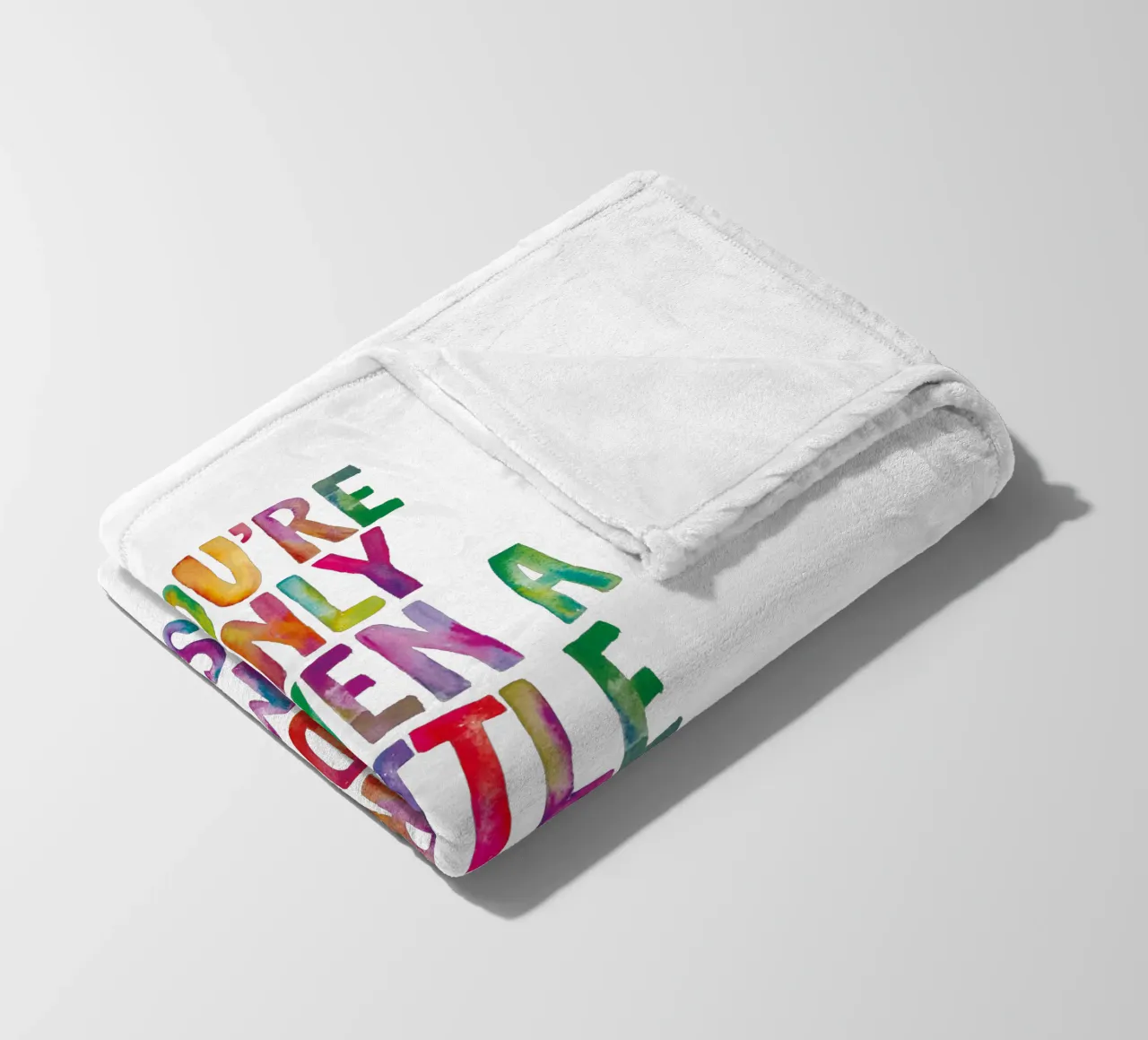 You Are Only Given a Little Spark of Madness Rainbow Type fleece blanket by THE MOTIVATED TYPE