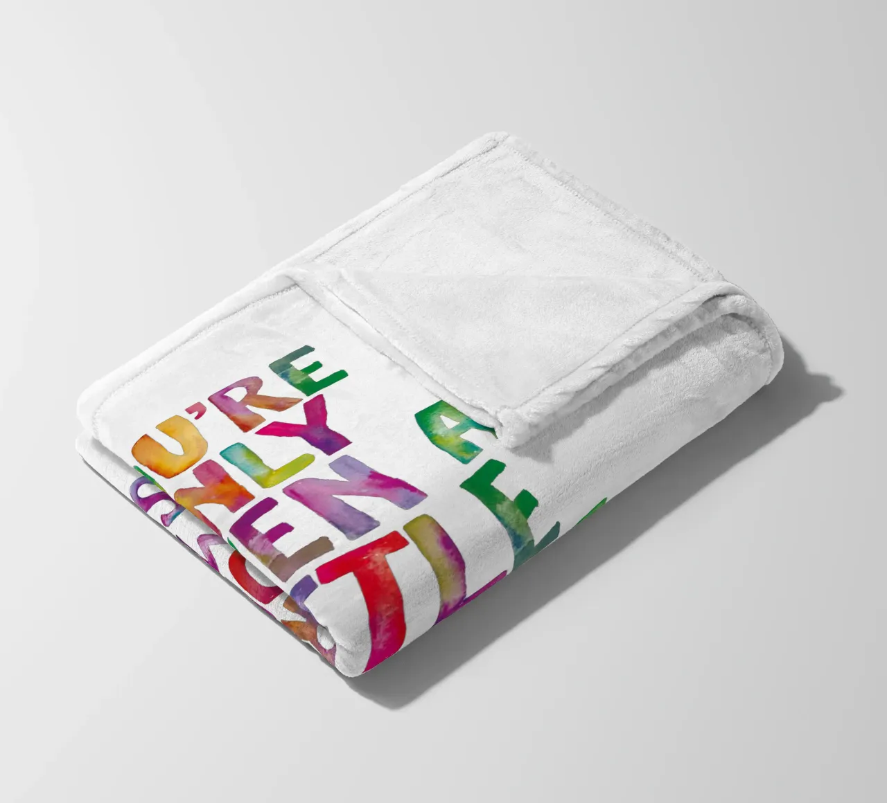 You Are Only Given a Little Spark of Madness Rainbow Type fleece blanket by THE MOTIVATED TYPE