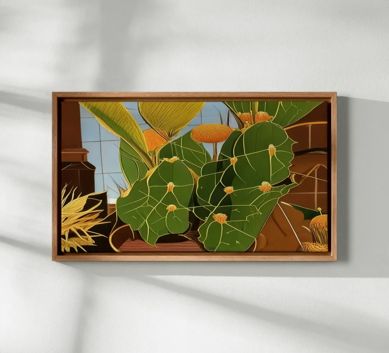 Cactus_1 tela con Cornice a cassetta da Impressionismus by LK