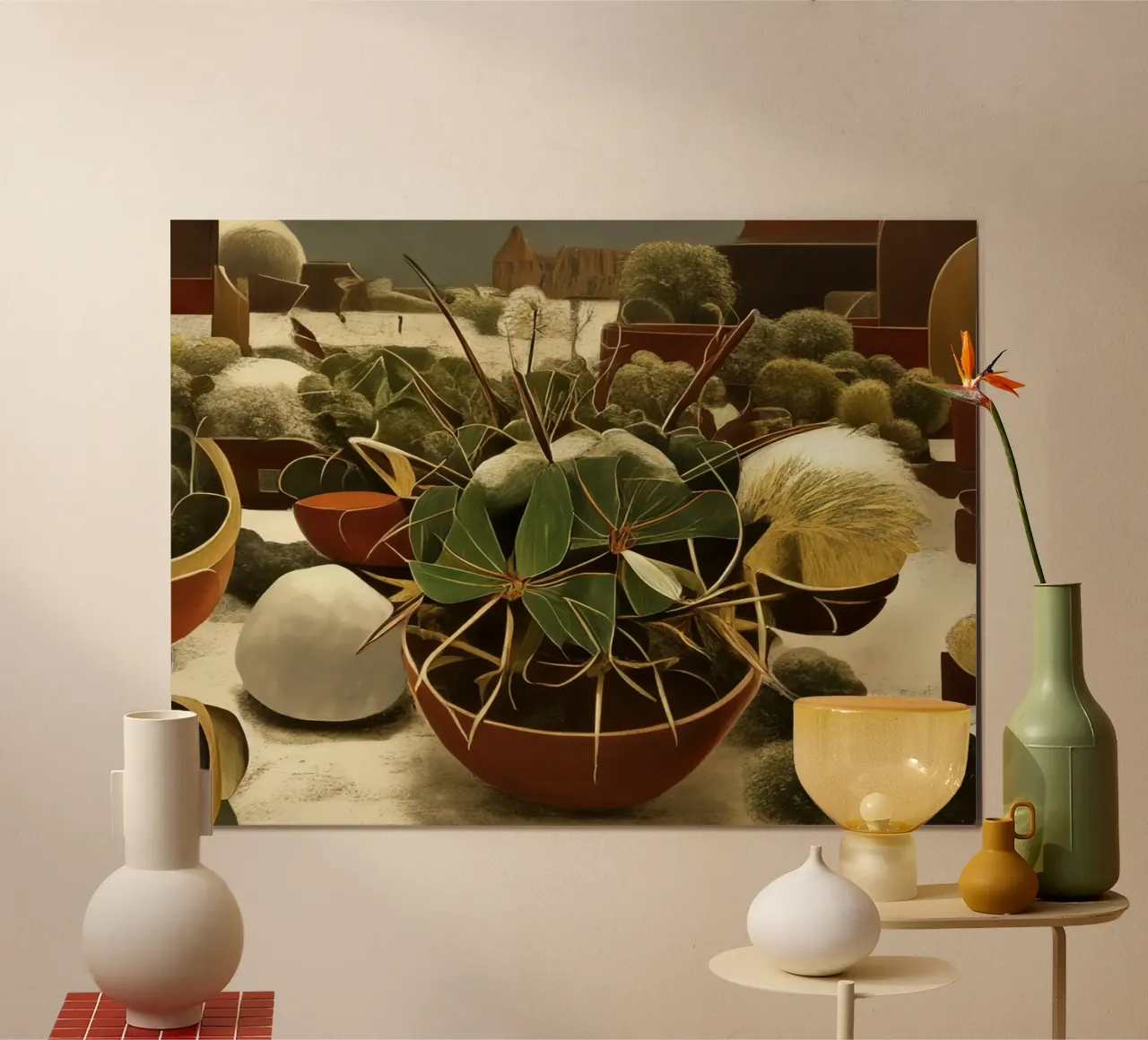 Cactus_2 poster con telaio in legno da Impressionismus by LK