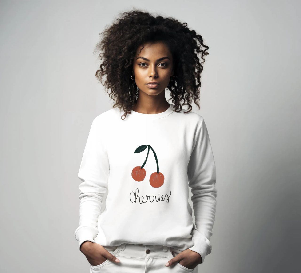 Red Cherries felpa da Menina Lisboa