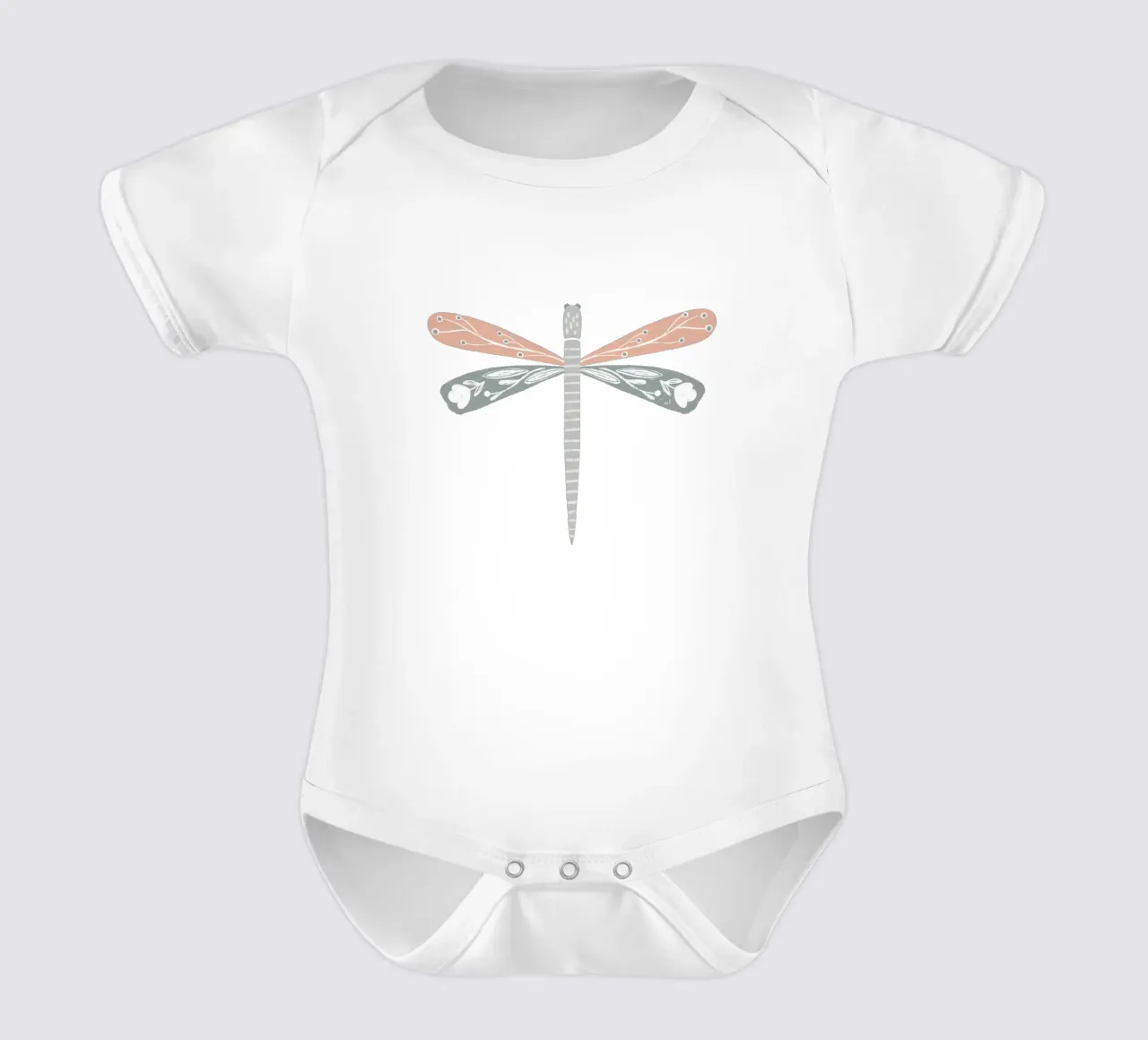 Sage & Blush Dragonfly body neonato maniche corte da Menina Lisboa