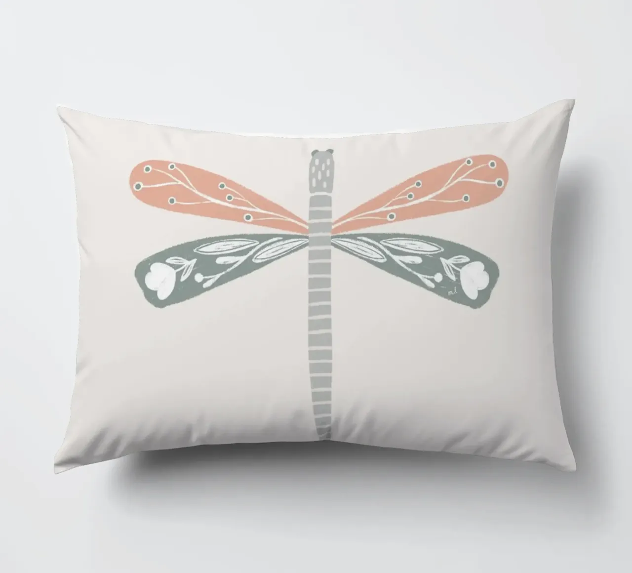 Sage & Blush Dragonfly cuscino da Menina Lisboa