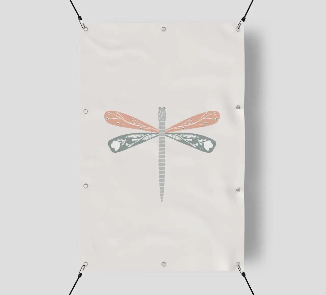 Sage & Blush Dragonfly telo in pvc da Menina Lisboa