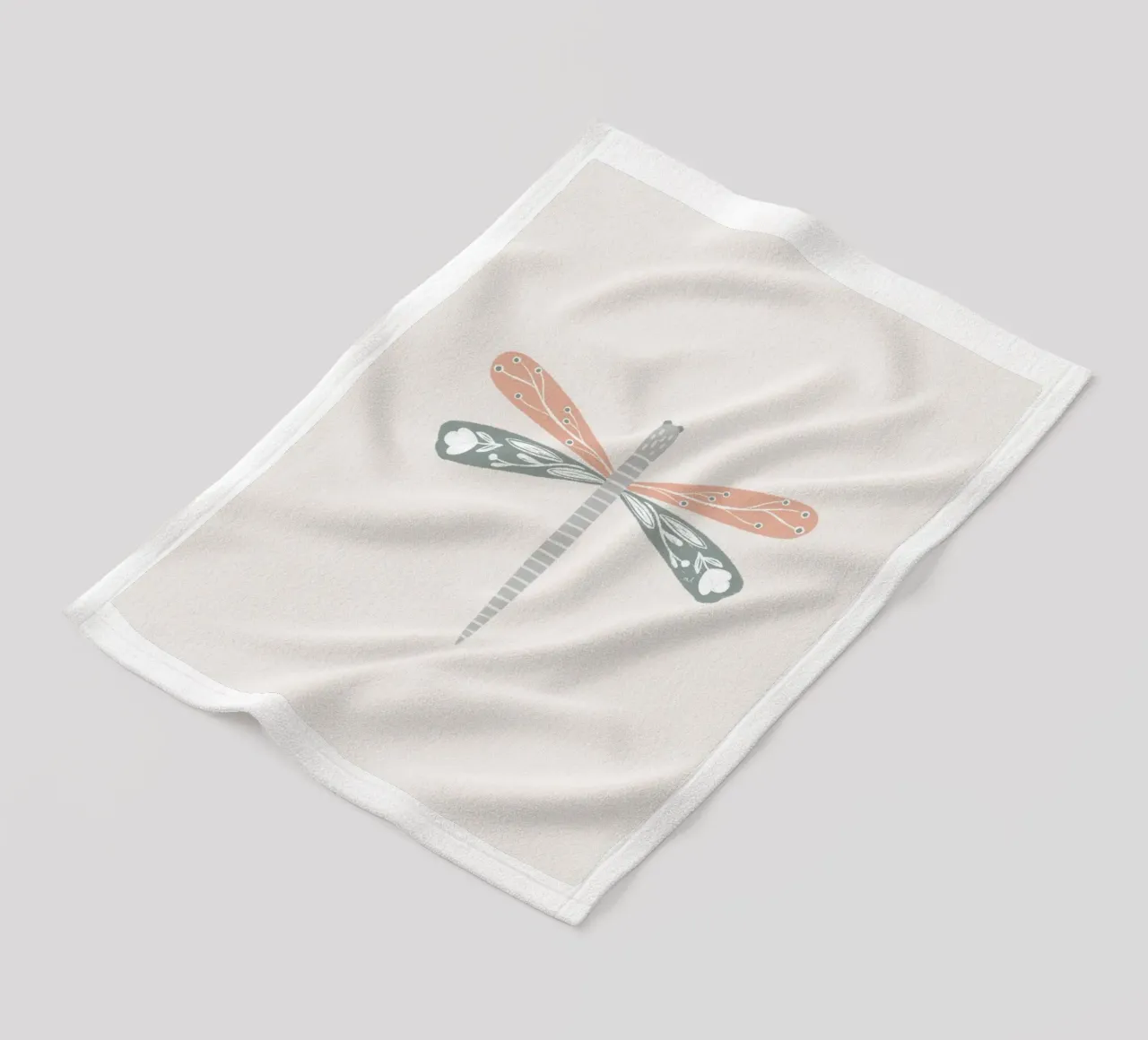 Sage & Blush Dragonfly coperta in pile da Menina Lisboa