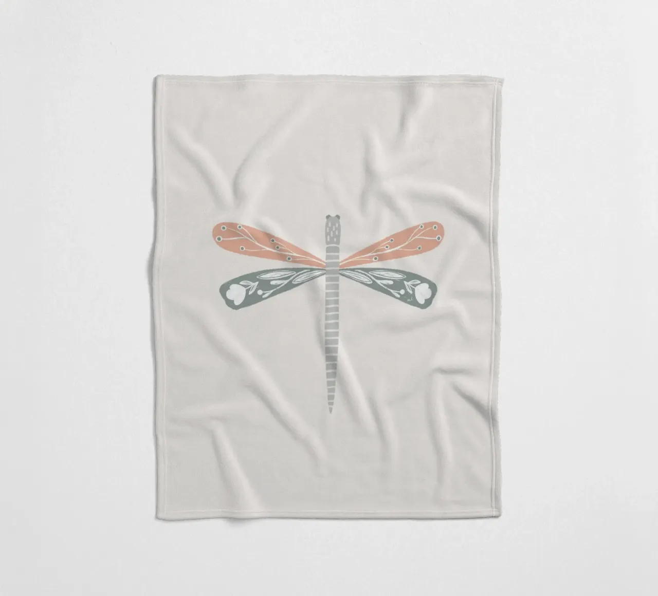 Sage & Blush Dragonfly coperta in pile da Menina Lisboa