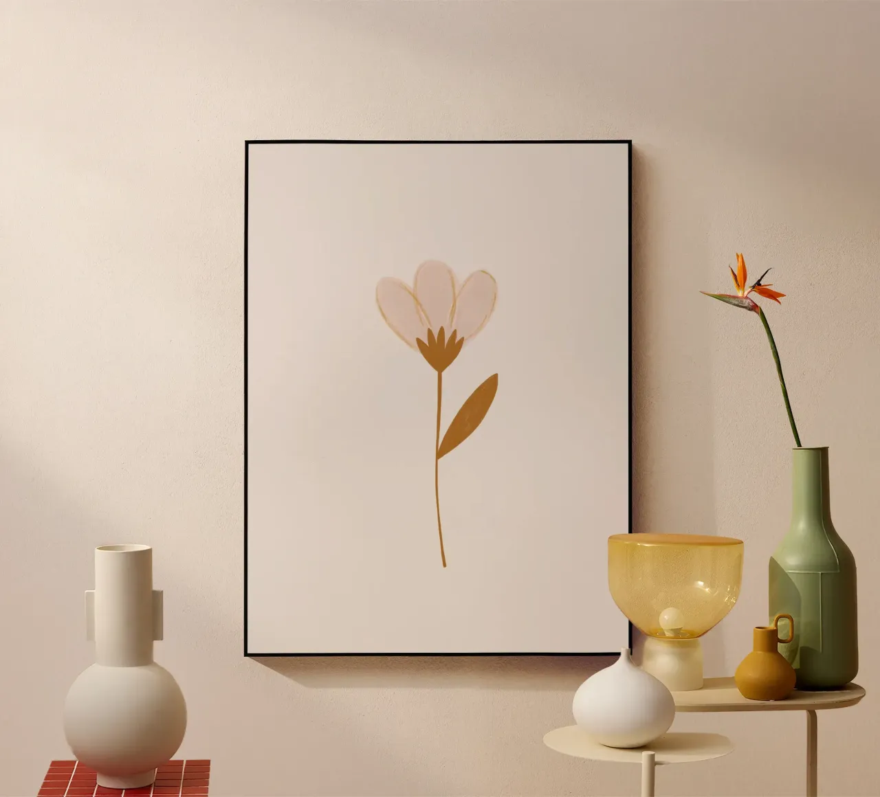 Pink Flower plexiglass da Menina Lisboa