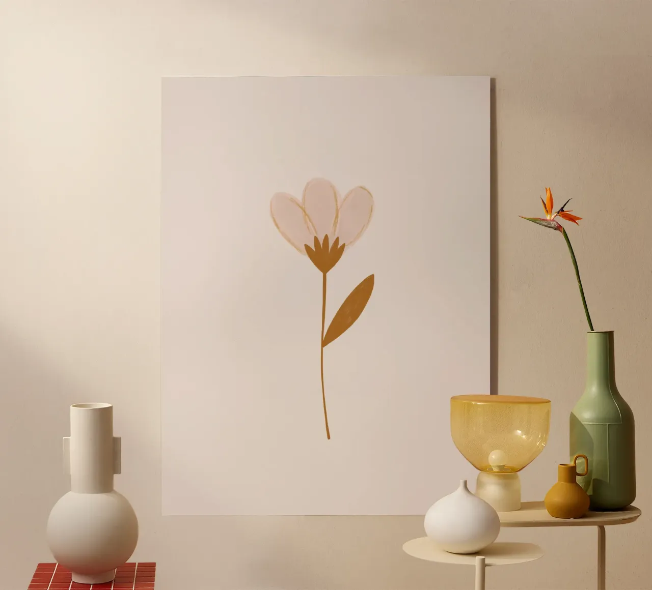 Pink Flower plexiglass da Menina Lisboa