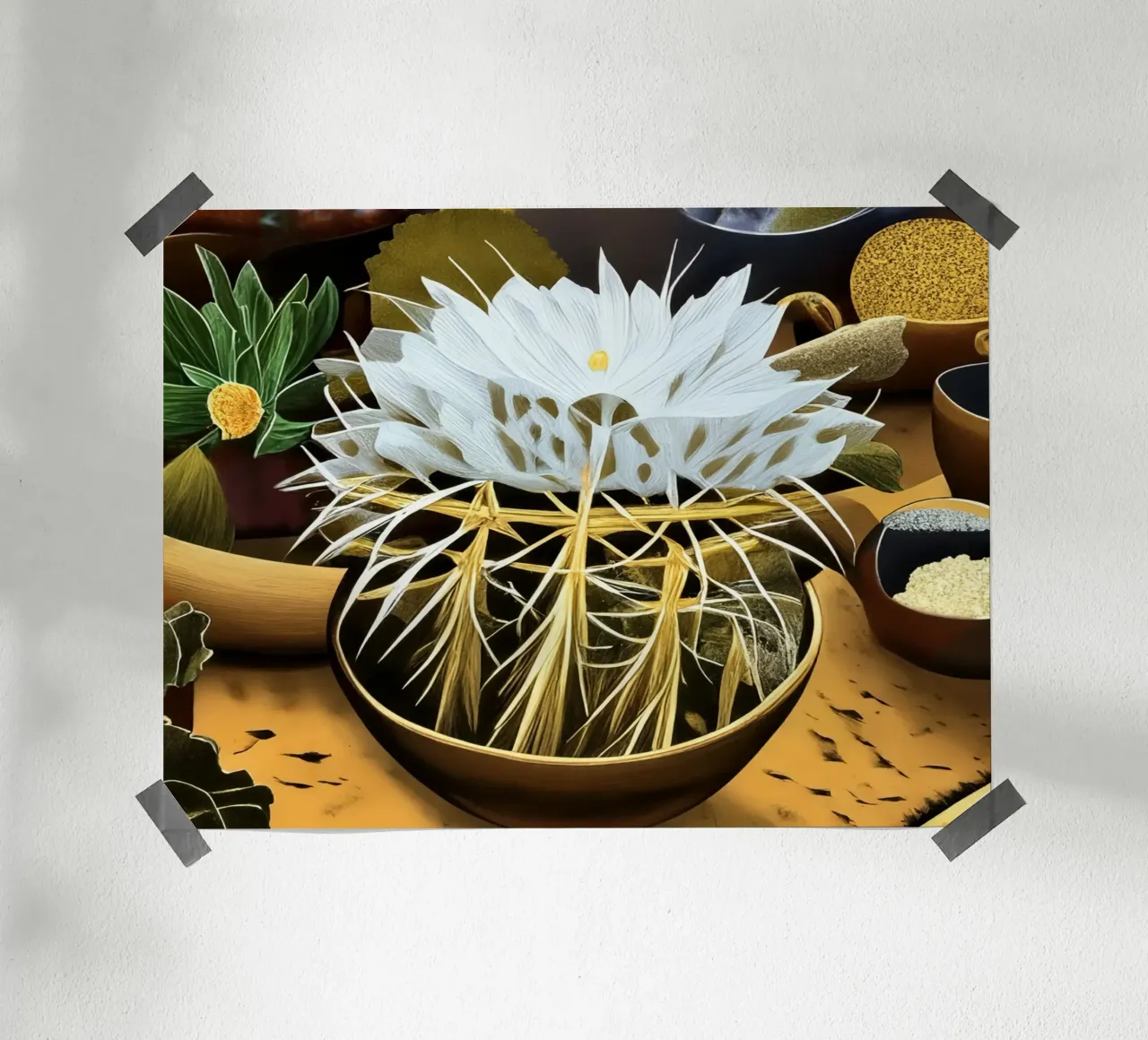 Cactus_3 poster con telaio in alluminio da Impressionismus by LK