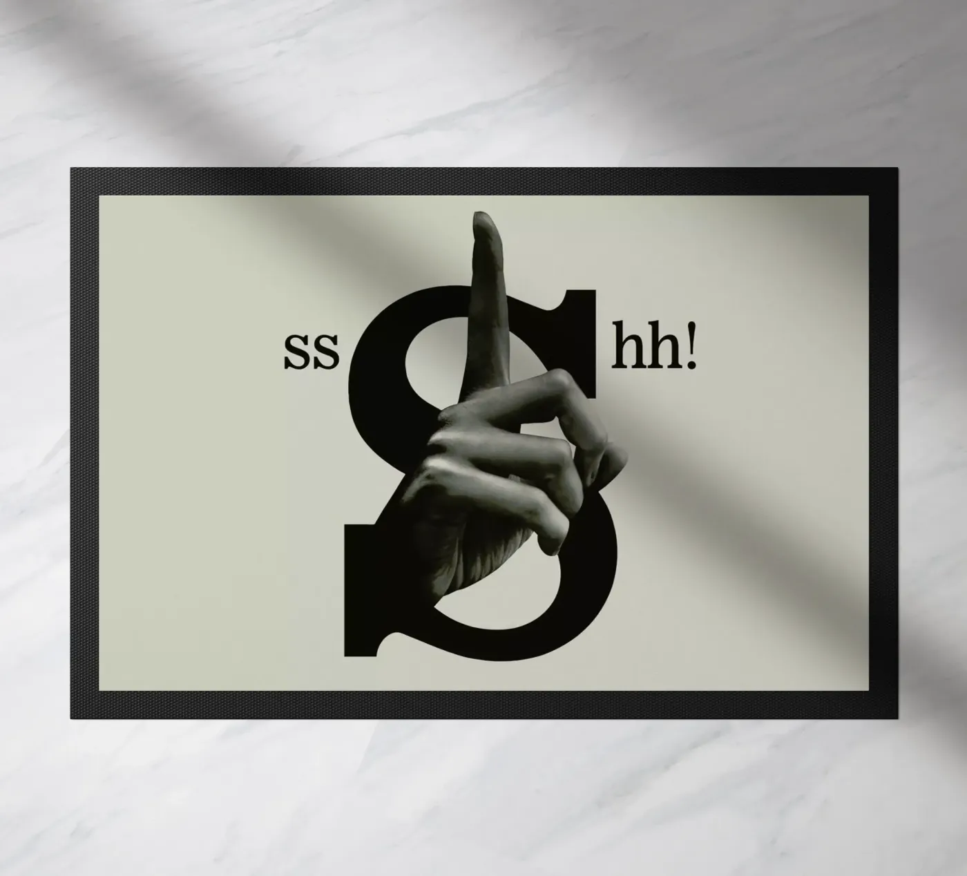 Shh doormat by Ali Gulec