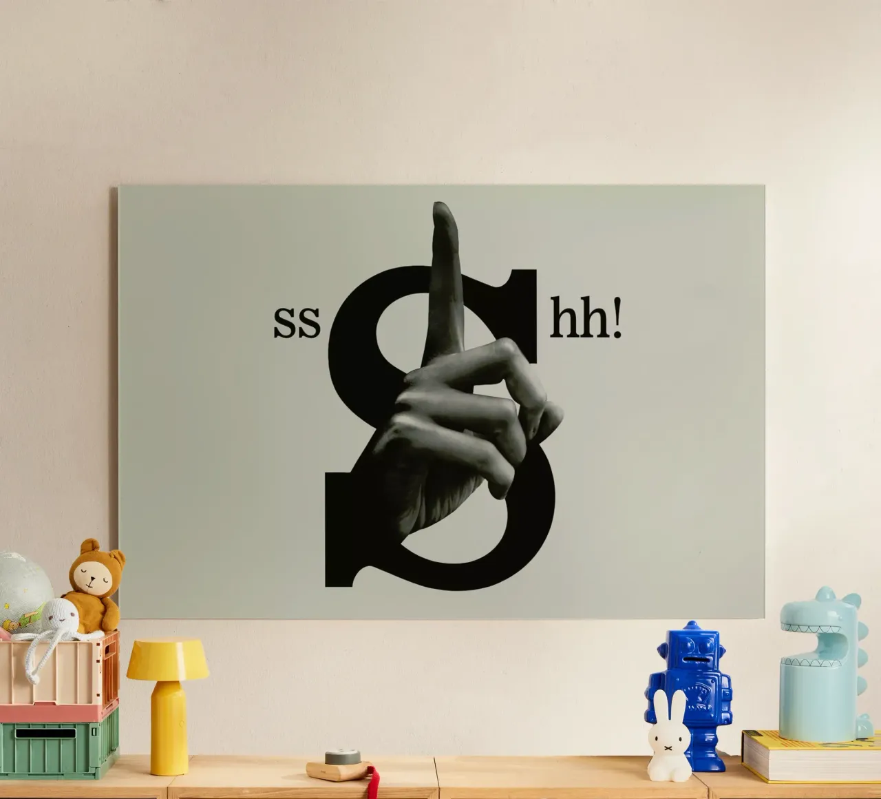 Shh acrylic glass by Ali Gulec