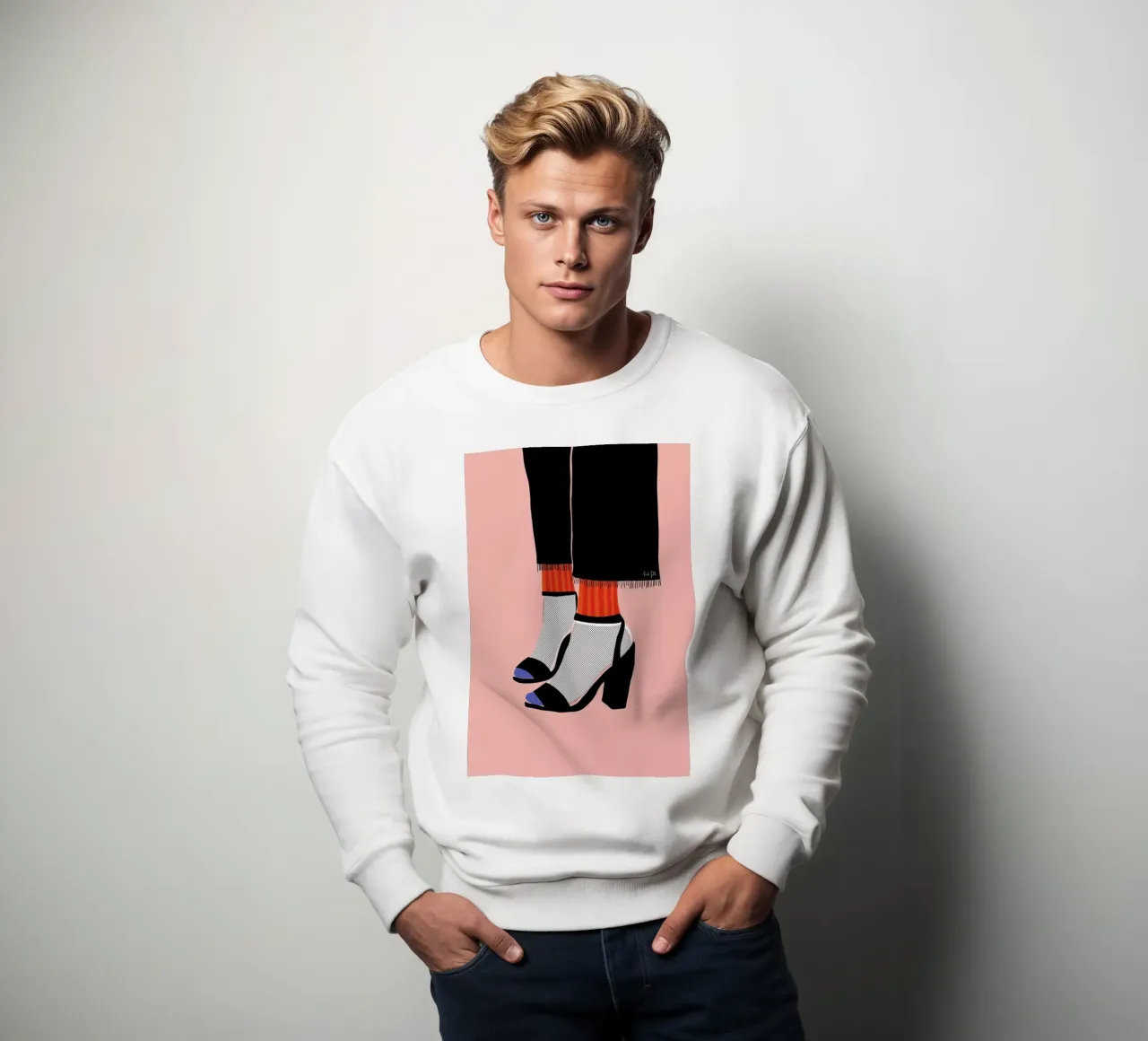 Socks and Heel felpa da Linda Gobeta