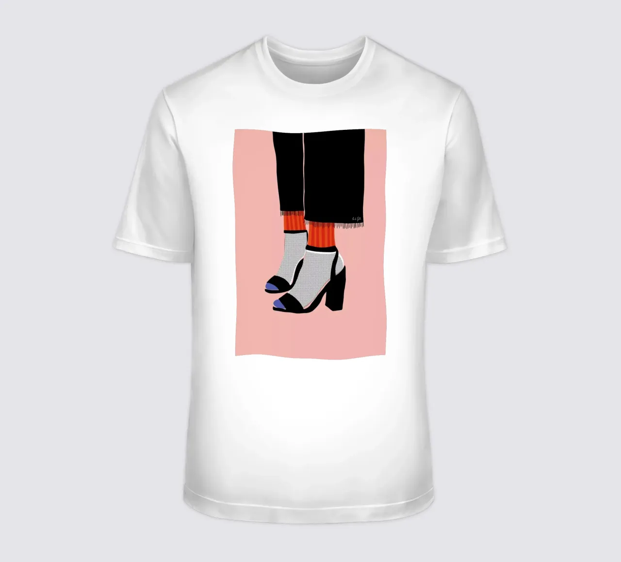 Socks and Heel t-shirt da Linda Gobeta