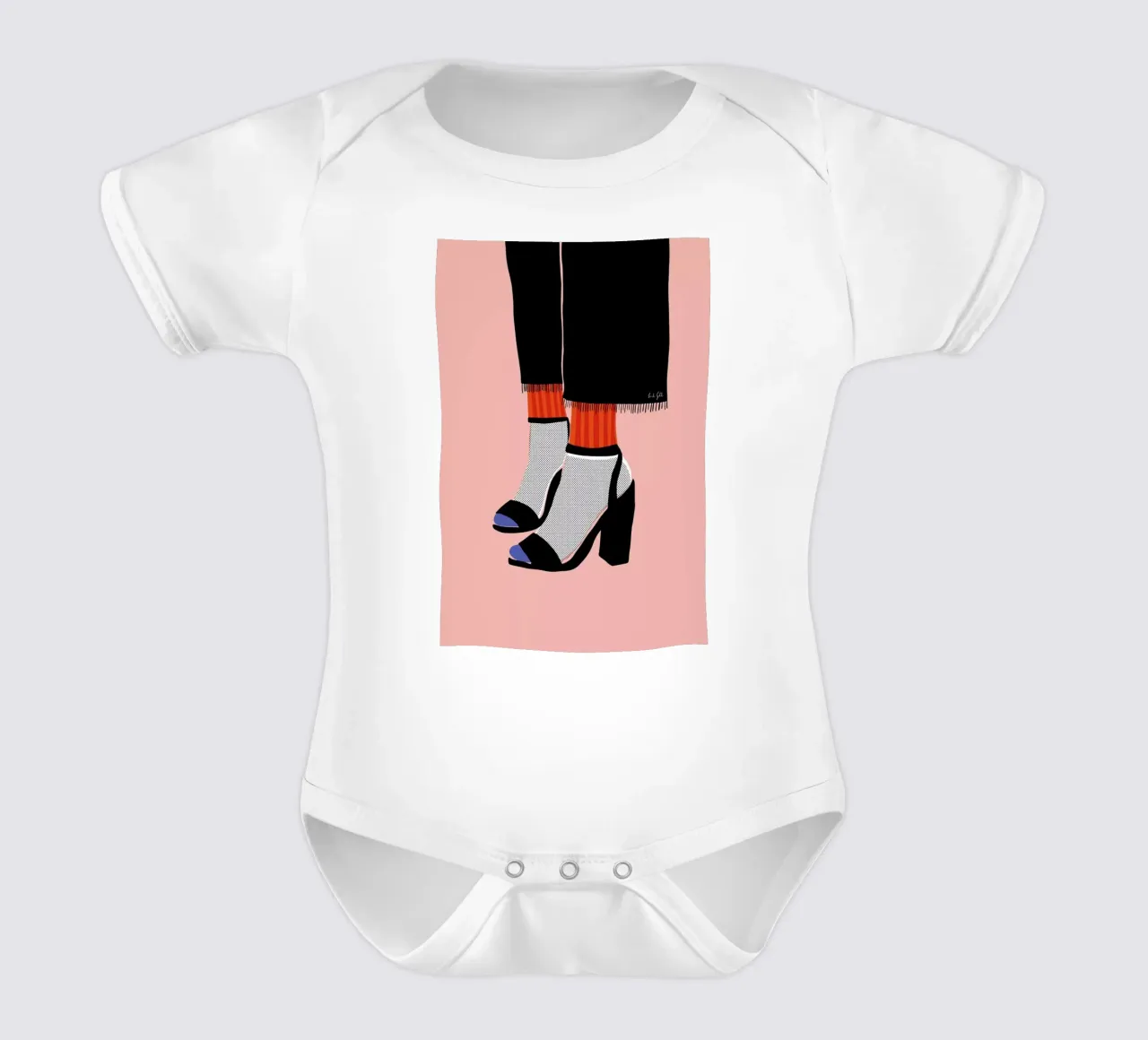 Socks and Heel body neonato maniche corte da Linda Gobeta