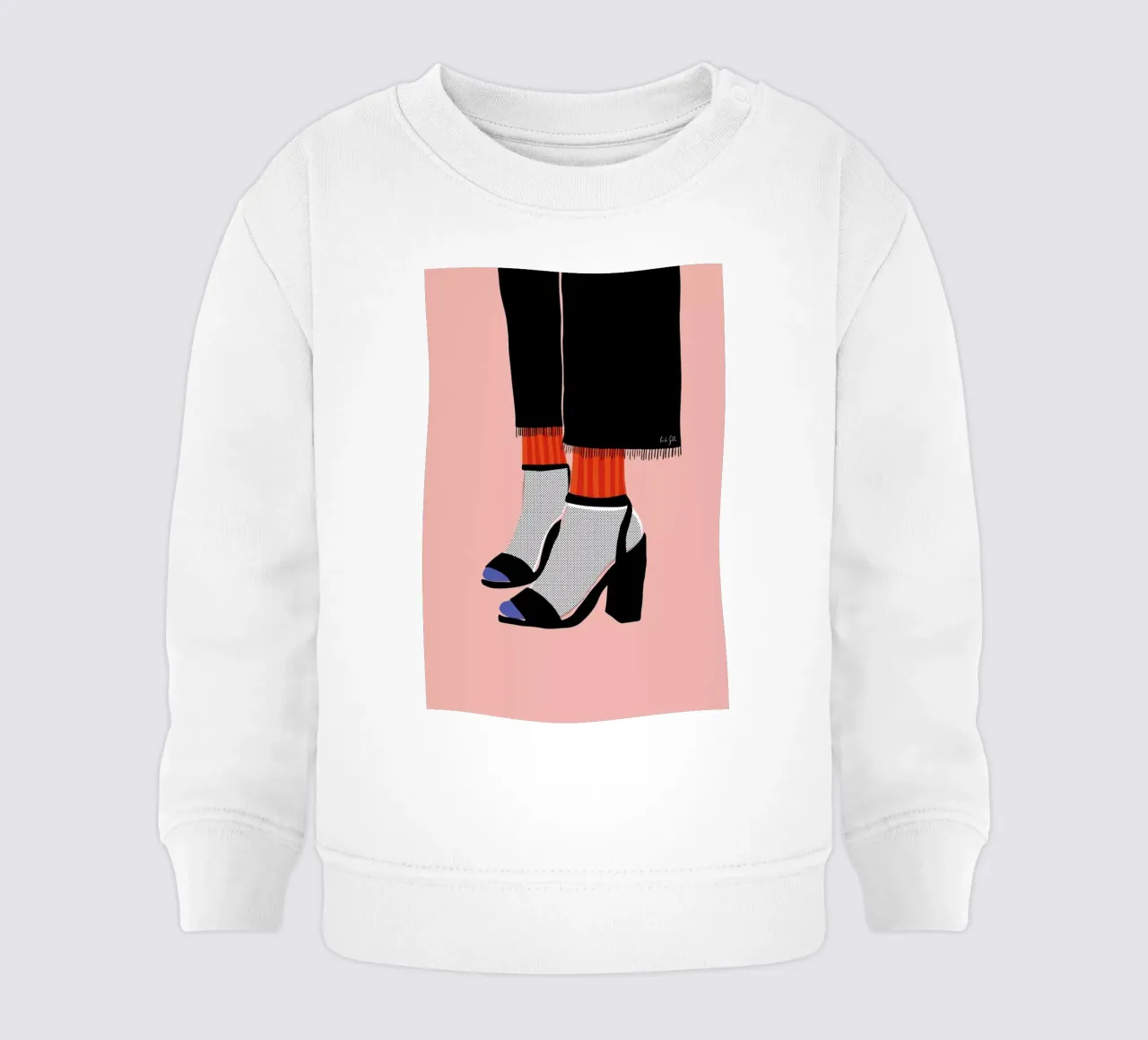 Socks and Heel felpa neonato da Linda Gobeta