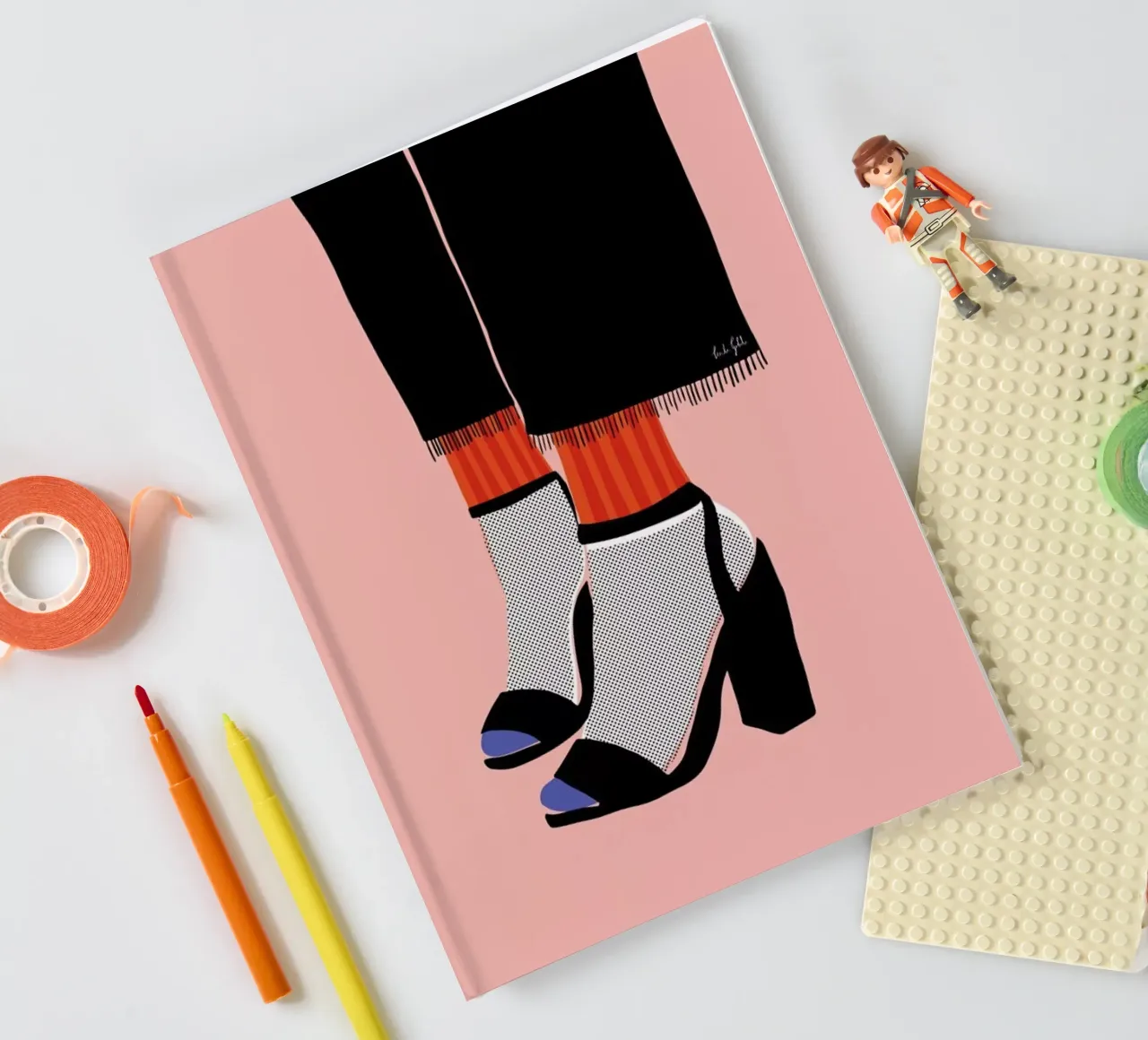 Socks and Heel notebook by Linda Gobeta