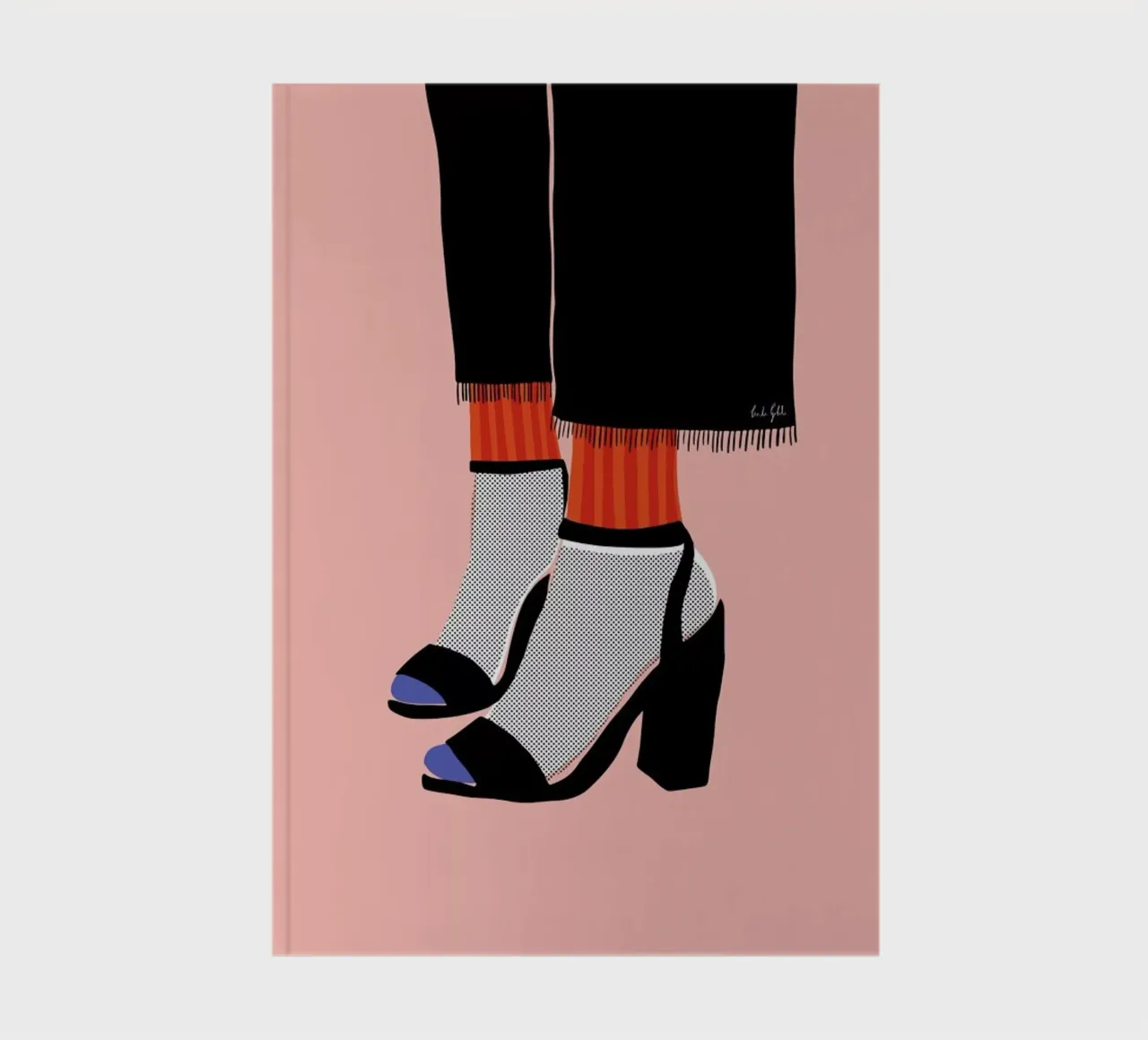 Socks and Heel notebook by Linda Gobeta