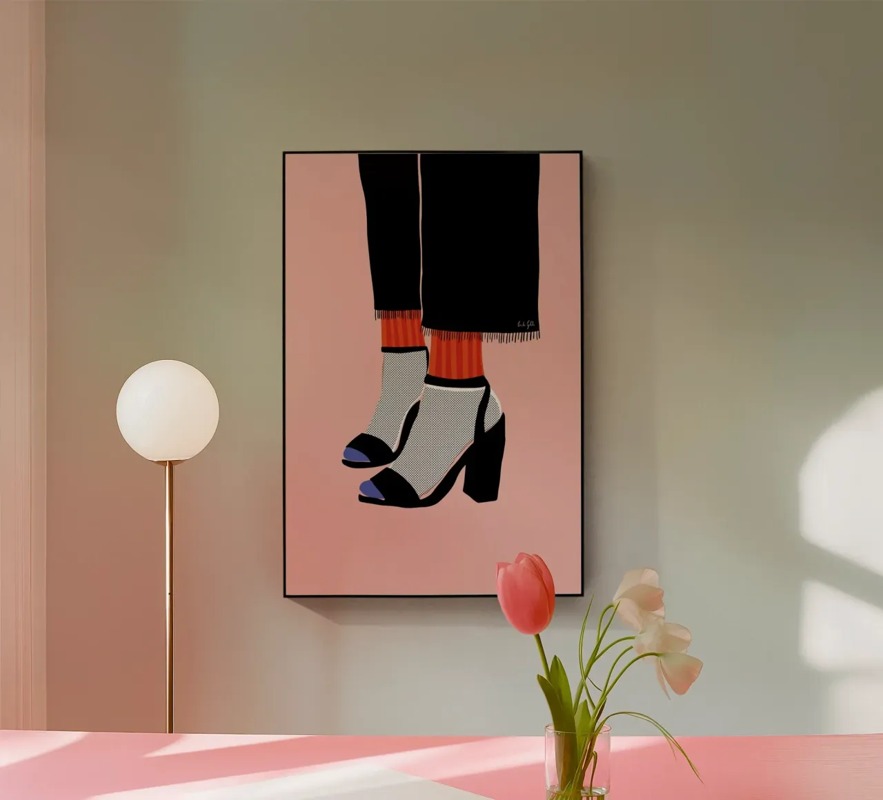 Socks and Heel plexiglass da Linda Gobeta