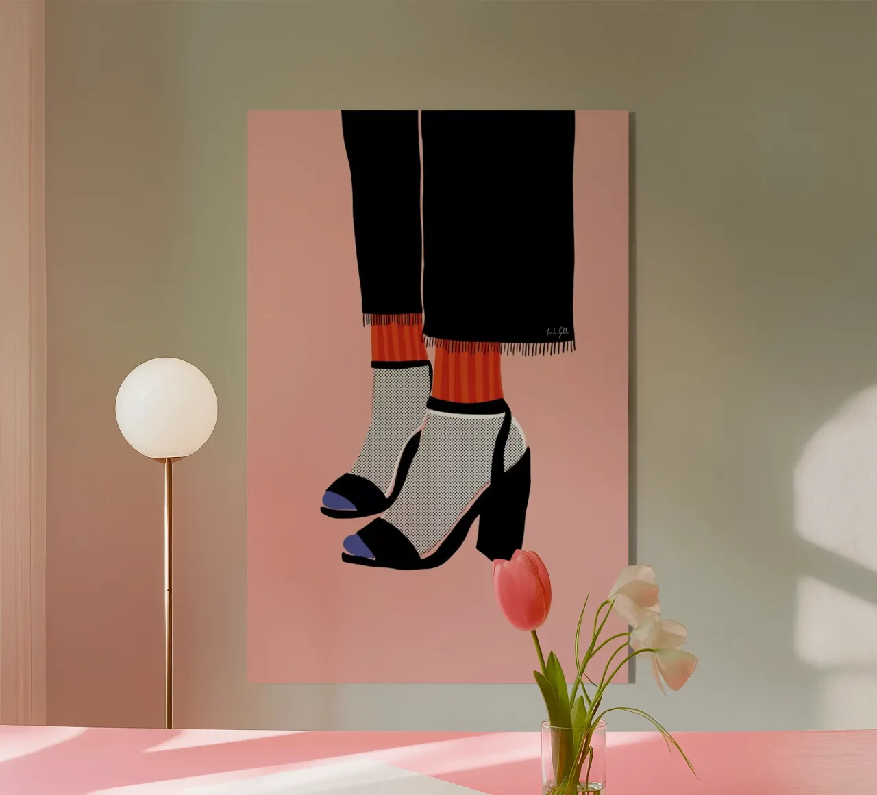 Socks and Heel plexiglass da Linda Gobeta
