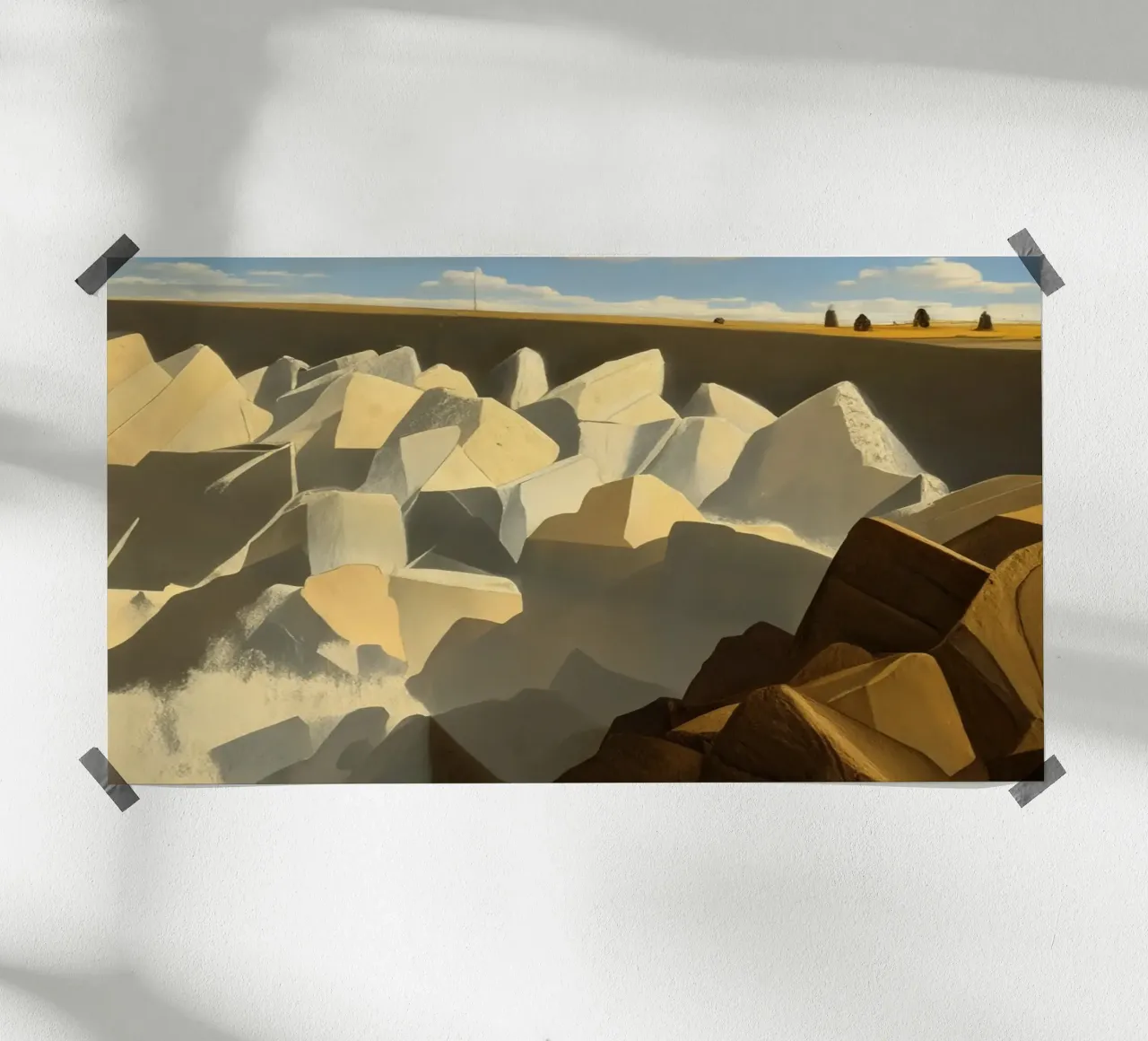 Strand_Teneriffa_1 poster con telaio in legno da Impressionismus by LK