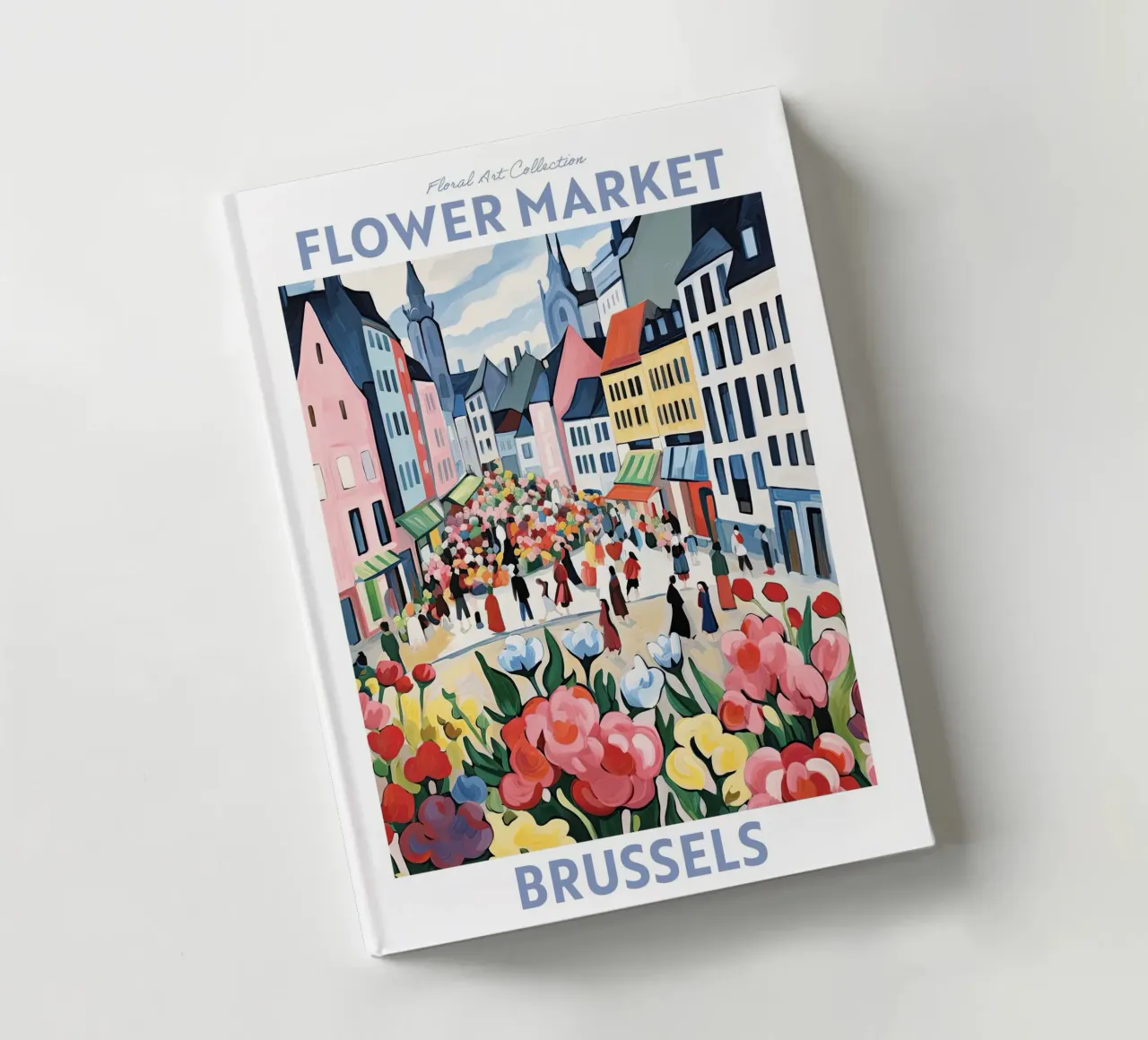 Flower Market Brussels, Belgium Travel Botanical notebook by Peaches Art Prints