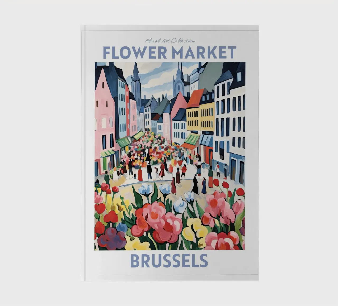 Flower Market Brussels, Belgium Travel Botanical notebook by Peaches Art Prints