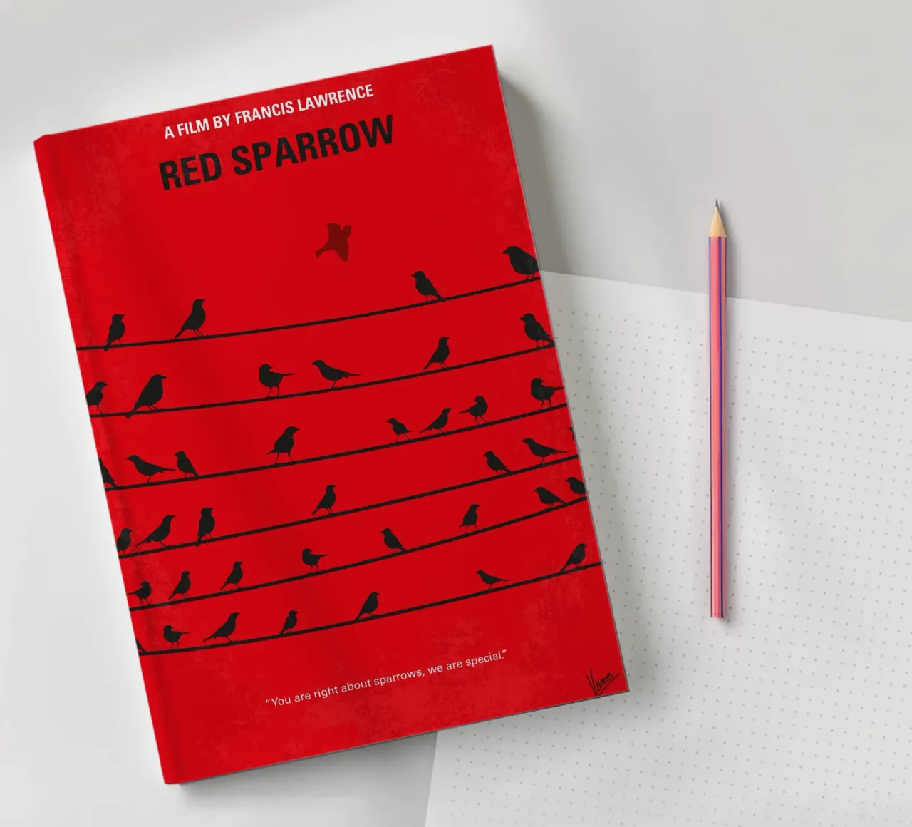 No960 My Red Sparrow minimal movie poster diario da Chungkong