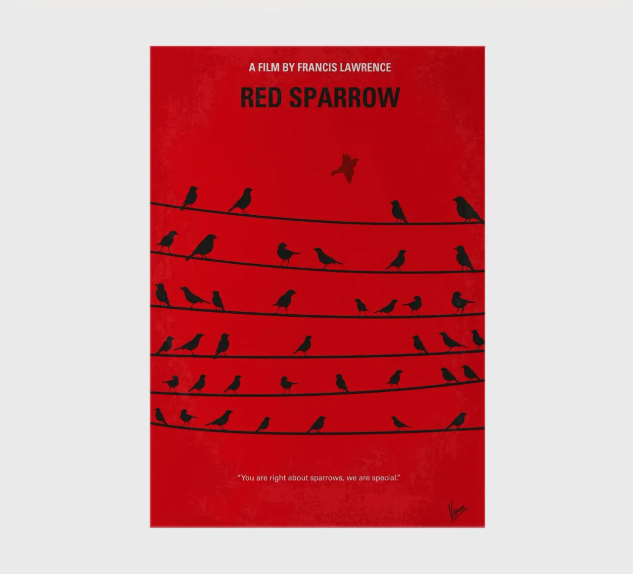 No960 My Red Sparrow minimal movie poster diario da Chungkong