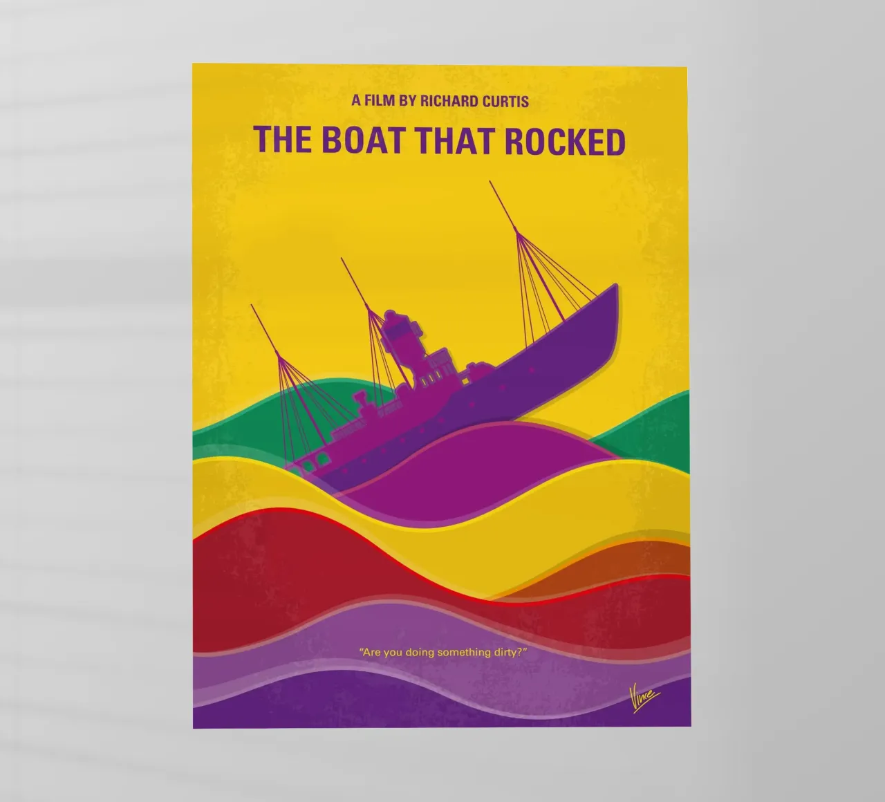 No961 My The boat that rocked minimal movie poster pellicola backlit da Chungkong