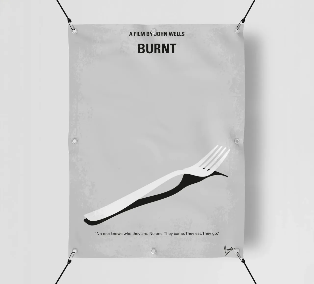No963 My Burnt minimal movie poster telo in pvc da Chungkong