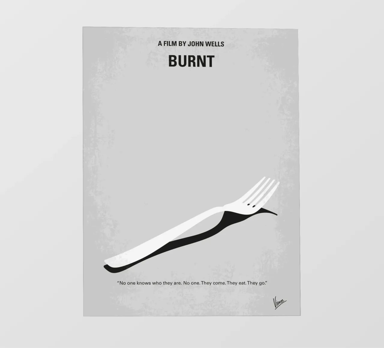 No963 My Burnt minimal movie poster telo in pvc da Chungkong