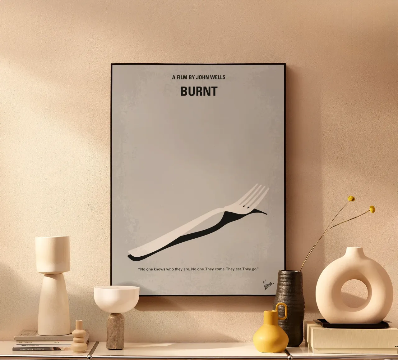 No963 My Burnt minimal movie poster alluminio dibond da Chungkong