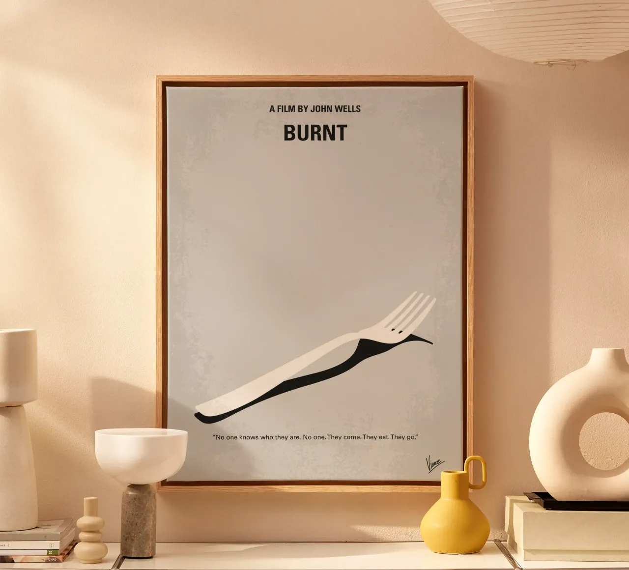 No963 My Burnt minimal movie poster tela con Cornice a cassetta da Chungkong