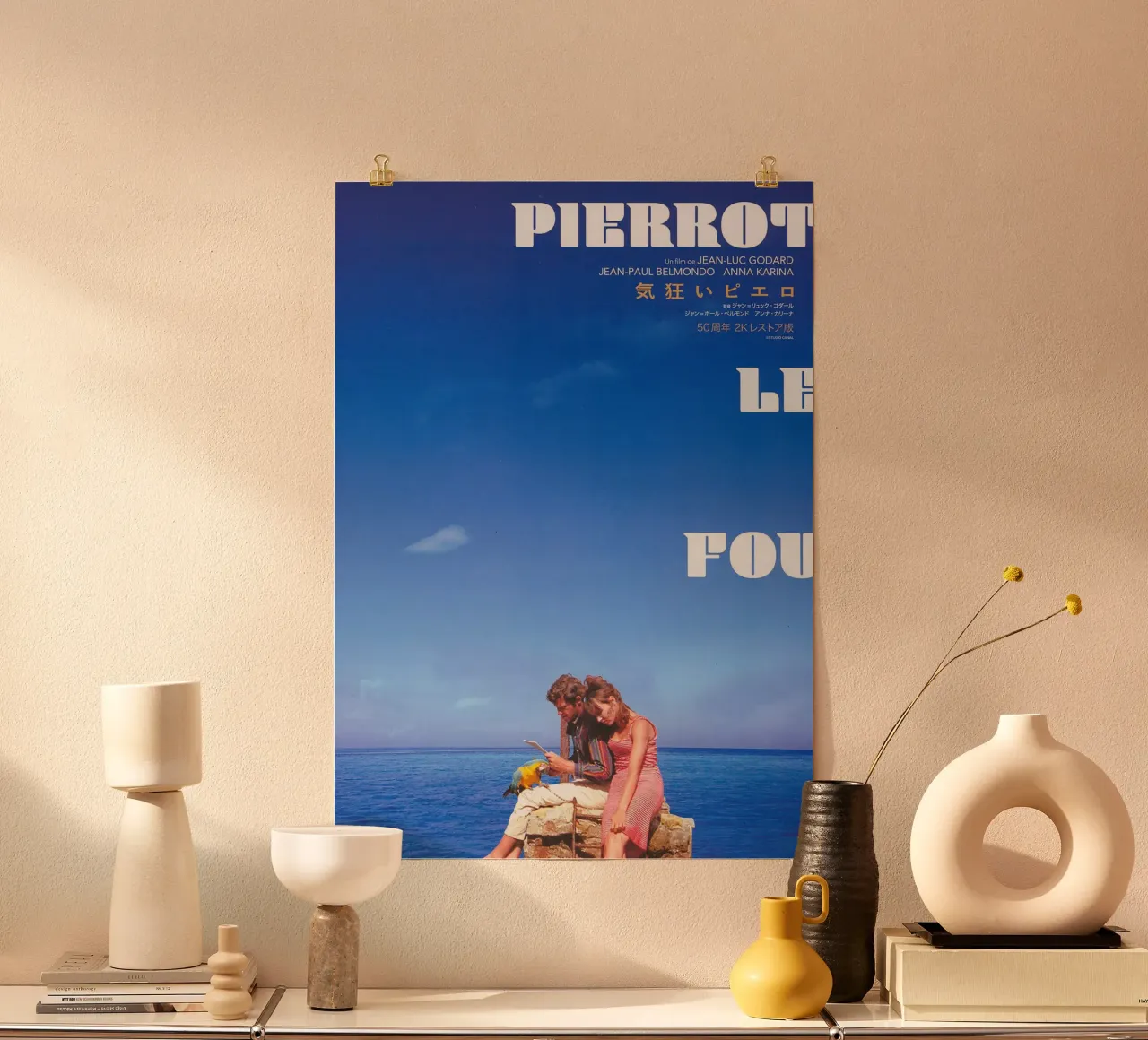 Pierrot le Fou poster con telaio in plastica da Attaboy Dsgn