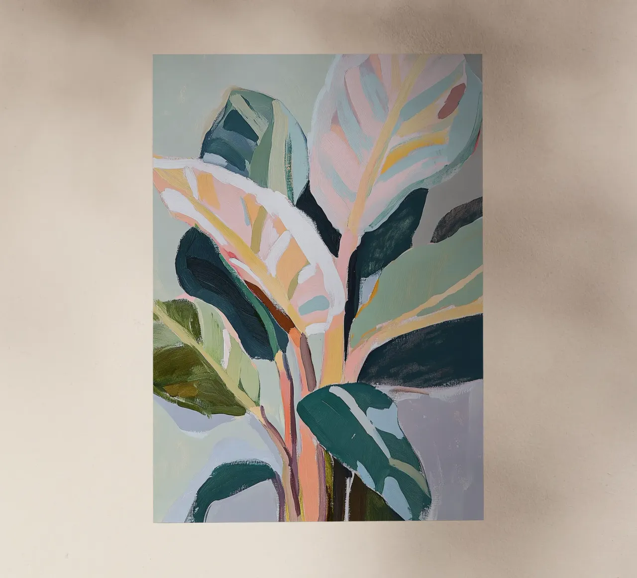 Botanica Calathea pianta Fauvismo pellicola backlit da Euphoria Theresa