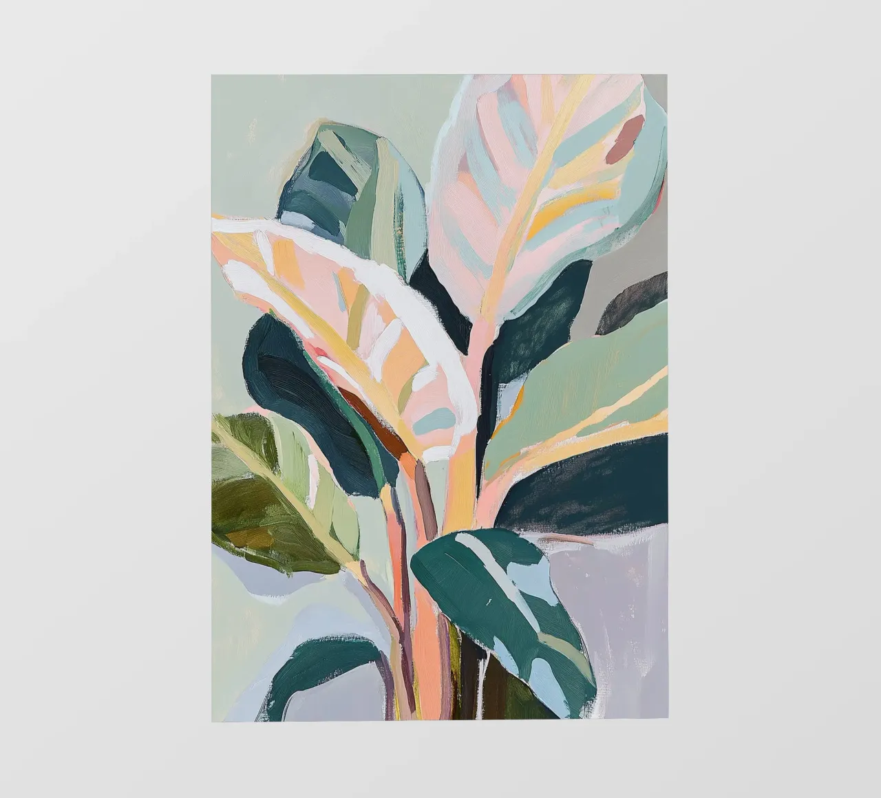 Botanica Calathea pianta Fauvismo pellicola backlit da Euphoria Theresa