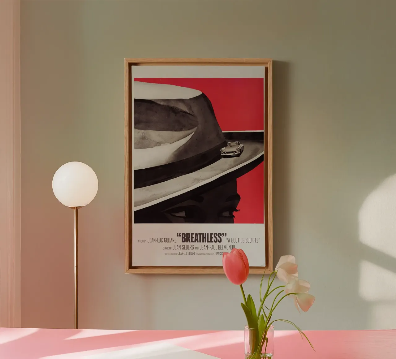 Breathless Movie (A bout de souffle) tela con Cornice a cassetta da Attaboy Dsgn