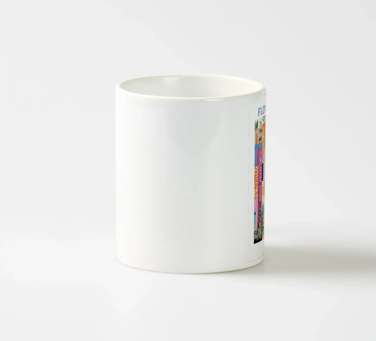 Mercato dei fiori di Dubai, Emirati Arabi Uniti - Viaggio Botanico tazza in ceramica da Peaches Art Prints