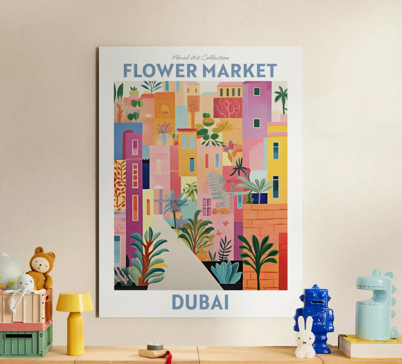 Mercato dei fiori di Dubai, Emirati Arabi Uniti - Viaggio Botanico alluminio dibond da Peaches Art Prints