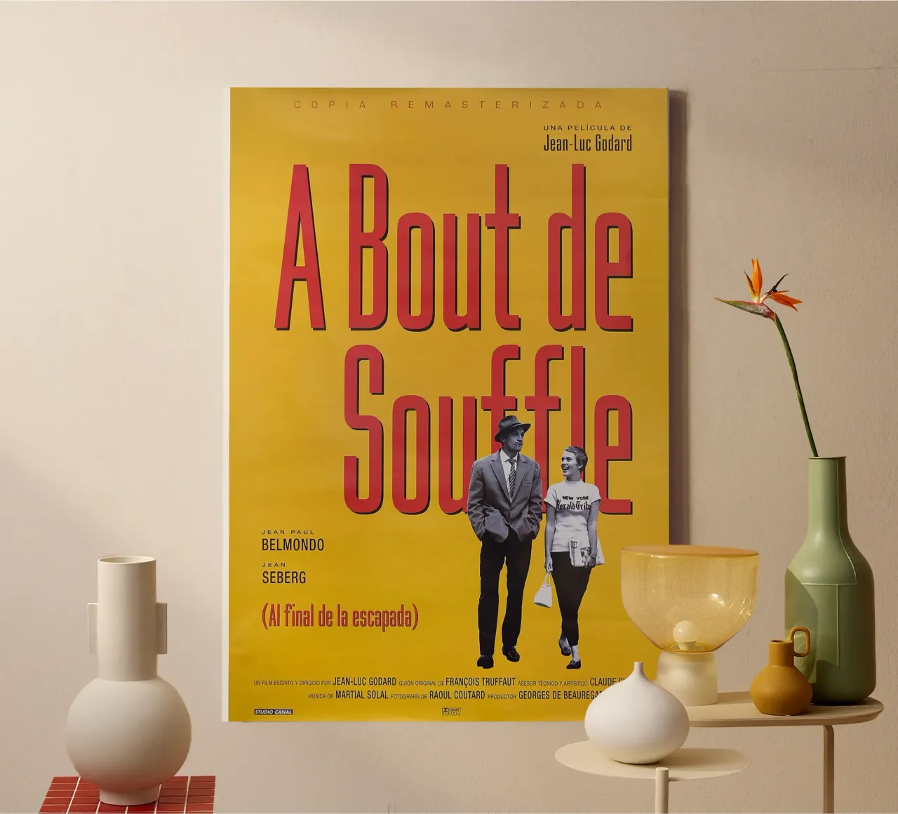 A bout de souffle (Breathless Movie) canvas met Baklijst van Attaboy Dsgn