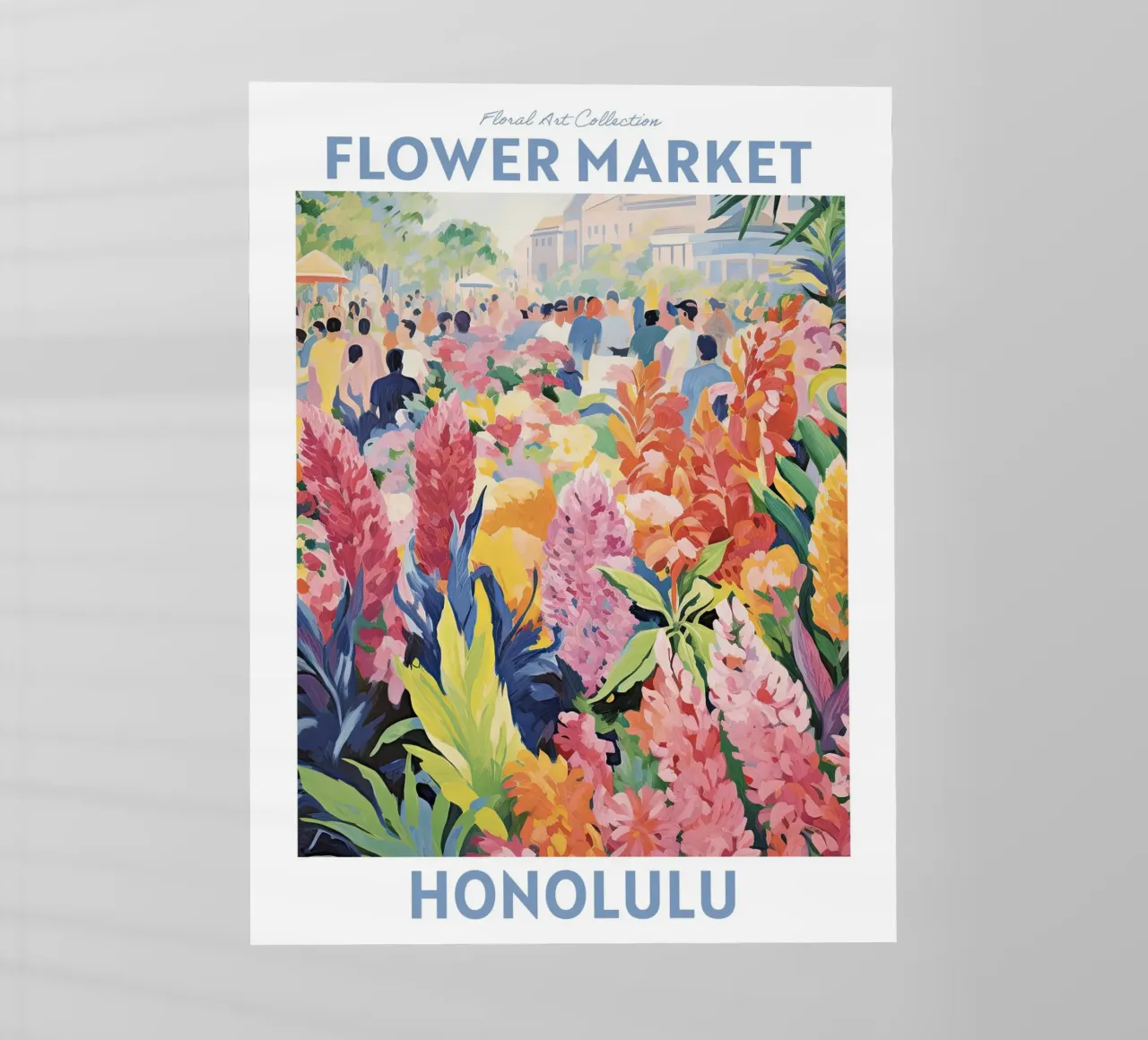 Mercato dei fiori, Honolulu, Hawaii - Viaggio Botanico pellicola backlit da Peaches Art Prints